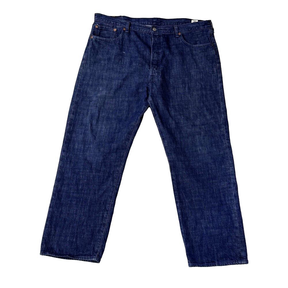 Levis Jeans‎ Mens 42x30 Blue 501 Straight Fit Button Fly White Oak Cone Denim
